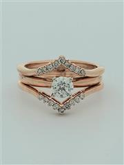 Women's Diamond Wedding Set Soldered .68 CTW 10K Rose Gold (AEE)